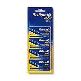 Pelikan Pelikan 330894 Tintenpatronen 4001, 40 Stück, (4 x 5 Großraum-Patronen, königsblau, 2 Packungen)
