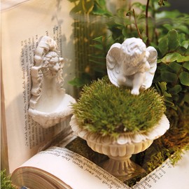 FADEDA 6 x Angel Sitting, White/Height: 5 cm/Hand-Painted/Detailed Nativity Scene Figures - Christmas Table Decoration Nativity Accessories