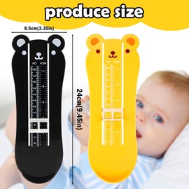 kaiyaya Children's Shoe Sizer, Cartoon Double Scale Bear-Shaped Foot Measuring Device, 2-Piece Set, Children's Foot Measuring Device for Children, Measuring Range 5.5-18.5 cm