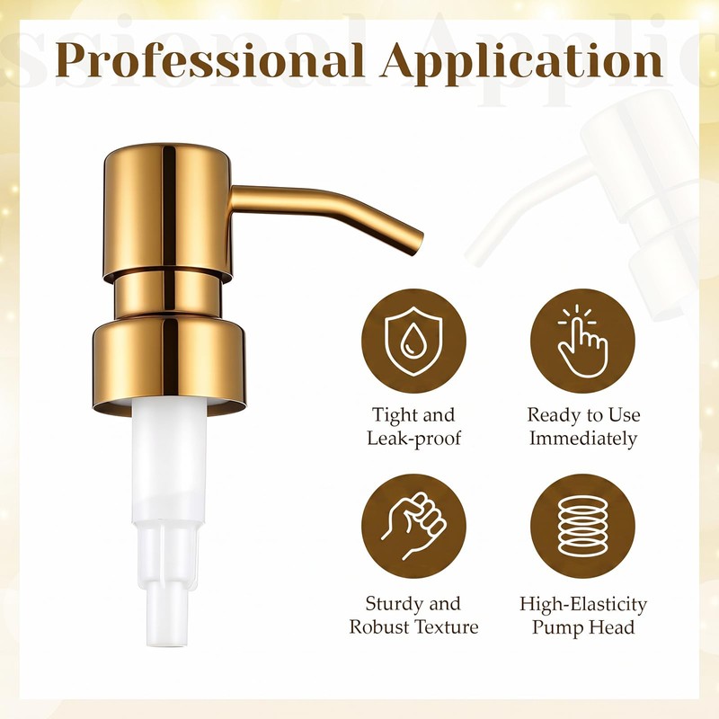 Gold Soap Dispenser Pump Stainless Steel Soap Dispenser Pump Replacement