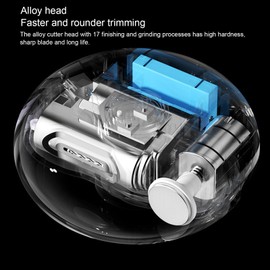 Electric Nail Clipper Anti Pinch USB Rechargeable Automatic Trimmer for Babies Seniors Efficient Manicure (Black)