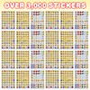 ArtCreativity Assorted Emoji Stickers for Kids, 12 Pack with 72
