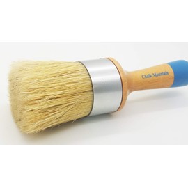 Chalk Mountain Brushes. Large Round Wax Brush with Varnished Handle. Great for Painting, Waxing or Stenciling.