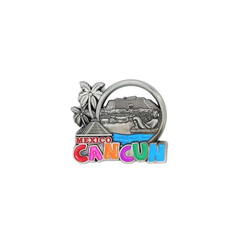 Cancun (Mexico) - 3D Metal Fridge Magnet for Kitchen Refrigerator