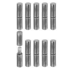 sourcing map 10Pcs Weldable Barrel Hinges, 2-3/8" x 1/2" Carbon Steel Heavy Duty Detachable Weld on Door Hinges for Metal Gate Swing Door Trailer Ramp