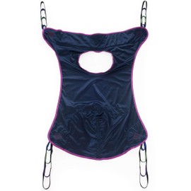 Medacure Full Body Patient Lift Sling with Commode Opening Universal Compatibility - X Large Bariatric Polyester Transfer Sling for Hoyer, and Other Patient Lifters - 57.4" L x 47.2" W