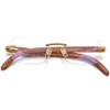 HEPIDEM Wood Handmade Glasses Square Rimless Luxury Eyeglasses 0816 (Real