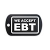 RDW Ebt Accepted Here V3 Aluminum Keychain GI Dog Tag v1 - Black