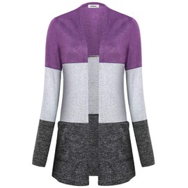 AxByCzD Cardigan Sweaters for Women,Lightweight Dressy Unique Tunics with Pockets Boutique Long Sleeve Outwear Lounging Clothes Figure Flattering Chic Outfits Gray XXL