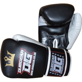 8oz BLACK 'RAJA' MUAY THAI KICKBOXING BOXING MARTIAL ARTS TRAINING SPARRING BAGWORK GLOVES