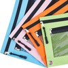 3 Ring Pencil Pouch, Binder Pencil Pouch with Zipper and