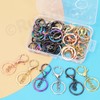 Rustark 28Pcs 7 Colors Lobster Claw Clasp Keychain Set Swivel