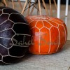 sahel souk Moroccan Leather Pouf Unstuffed Moroccan Pouf Cover Boho