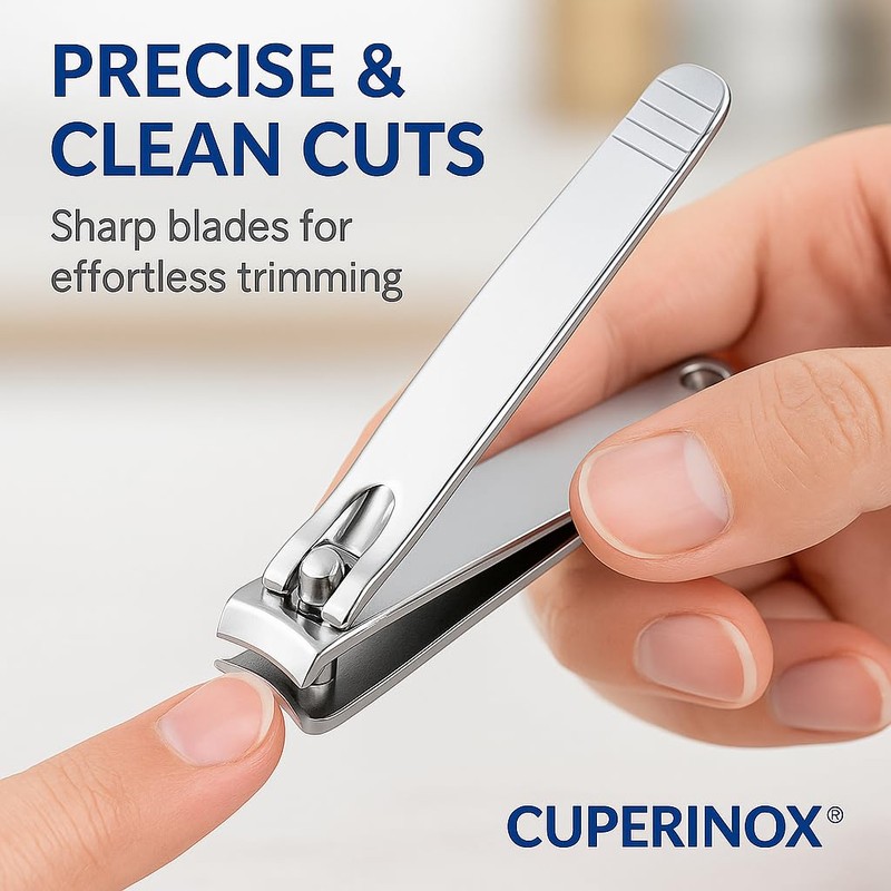 CUPERINOX Set mit 2 professionellen Pediküre-Nagelknipsern, robuster Edelstahl, präzise für