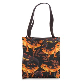 Cute Newt Cartoon Plush Toy - Colorful Wildlife Pattern Tote Bag