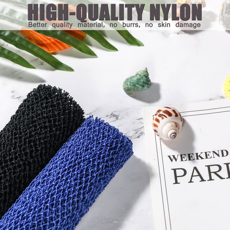 African Net Sponge, 2 Pieces Exfoliating Premium Nylon Bathing/Wash Net
