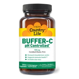 Vitamina C 500 mg Country Life Buffer-C 120 Cpsulas Veganas                                                                                           