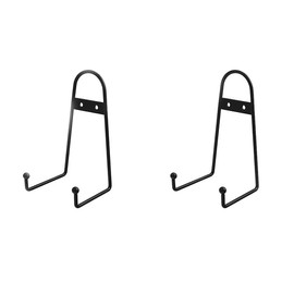 esowemsn 2pcs Black Metal Wall Mount Display Stands 6inch Display Easel Plate Hanger Vertical Plate Stand Holders for Plate, Book, Picture, Photo Easel