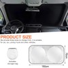 KOQAIIZ Sonnenschutz Auto Frontscheibe, 150X70cm Auto Windschutzscheibe Sonnenschirm, Frontscheibenabdeckung Faltbare