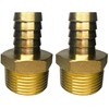 2pcs 1'' NPT x 3/4'' Barb Brass Hose Fitting Barbed