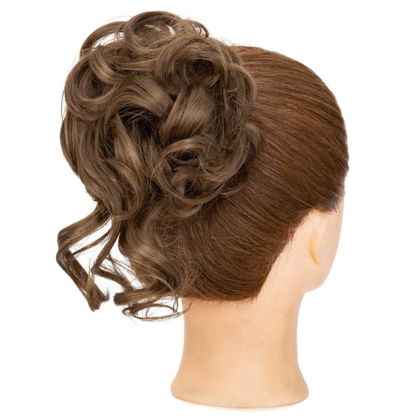 S-noilite Claw Clip Messy Bun Hair Pieces Tousled Updo Fake