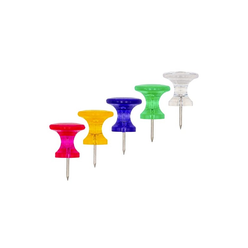 K3T 48359 Push Pins XXL Pack of 30 Assorted Colours