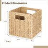 OMISTAR 6 Pcs 8.7 Inch Wicker Storage Cubes Bins -