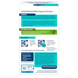 Dr. Beckmann Dr. Beckmann Waschmaschinen Hygiene-Reiniger | Maschinenreiniger mit Aktivkohle | Entfernt unangenehme Gerüche | 250 g (Die Verpackung kann variieren)