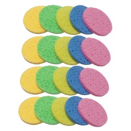 VILLFUL Wood Pulp Face Sponges 30 Pack Makeup Remover Facial Cleansing Sponges Gentle for Skin