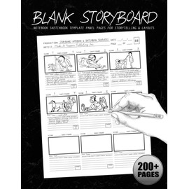 Blank Storyboard: Notebook Sketchbook Template Panel Pages for Storytelling & Layouts: 200+ Pages with 9x9 Story Board Frames on 8.5"x11" Book (Professional Storyboard Notebooks)