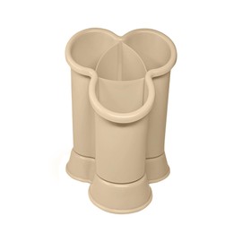 4 Compartments High Grade Plastic Sink Tidy Cutlery Drainer Caddy Holder, Utensil Drainer for Home and Kitchen Drain Box Sink Cleaning Up (Taupe - Design 2)