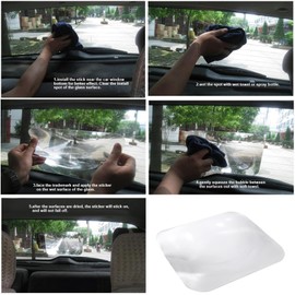 Parking Window Lens Sticker, wide angle lens sticker New Auto Car Wide Angle Rear Lens Reversing Parking Window Lens Sticker