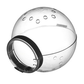 TEHAUX Bozal para Gato, Casco de Gato para Aseo Casco De Gato Bozal De Burbuja De Gato Transparente Cubierta De Cabeza De Gato Redonda De Plástico Burbuja De Cabeza De Gato Ajustable con Agujeros