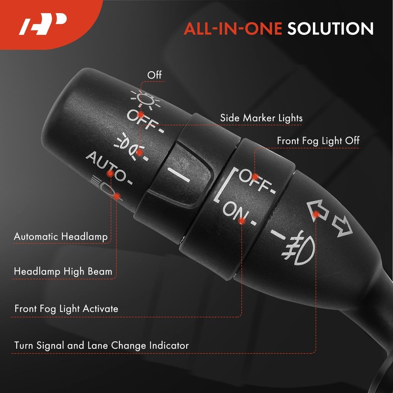 A-Premium Turn Signal Switch, Headlight Dimmer (Auto), Parking/Fog Light Multifunction