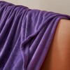 Aisbo Cuddly Fluffy Blanket Purple Fleece Blanket Warm Sofa Blanket