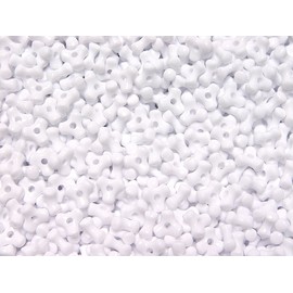 Jolly Store Crafts Opaque White 11mm Tri Beads 500pc Made in USA