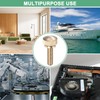 M METERXITY 4-Pack Knurled Thumb Screws, M6x20mm Solid Brass Round