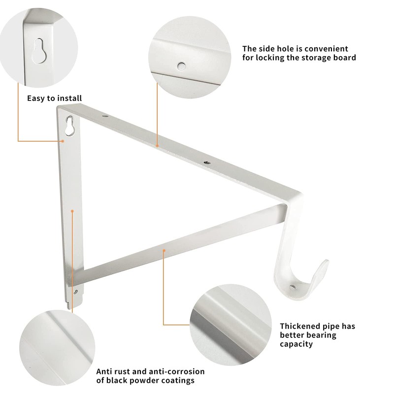 2 Pack Heavy Duty Closet Shelf and Rod Brackets,Shelf Brackets