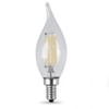 Feit Electric BPCFC40/827/LED/2 Decorative Clear Glass Filament LED Dimmable 40W