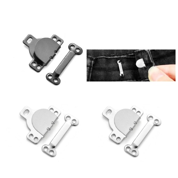 YIIWONI Pack of 10 Trouser Fastener Hooks, Group Trouser Hooks,