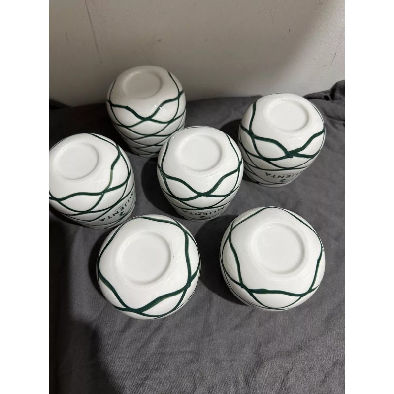 Mijenta Tequila Ceramic Cups Green White Rabbit Design Barware Mug