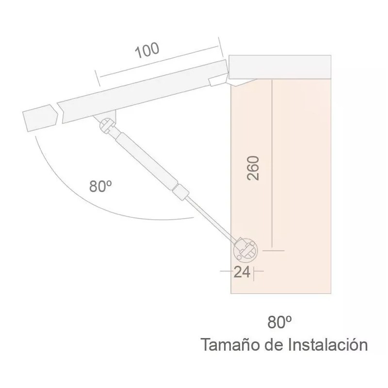LIZOFERTAS Pistón Amortiguador De Gas Para Puertas De Cocinas Closet
