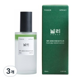 [Panthenol Calming Mist] Widely Vegan Jeju Cactus Calming Moisture Toner Mist Mist Spray Skin Heat Redness Care Hypoallergenic Sensitivity, 3 Pieces, 100ml / [판테놀 진정 미스트] 널리 비건 제주 선인장 진정수분 토너미스트 안개분사 피부 열감 홍조케어 저자극 민감성, 3개, 100ml