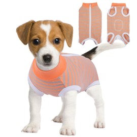 BRKURLEG Recovery Suit for Dogs Cats After Surgery Abdominal Wound After Surgery Wear Prevent Licking Wounds E-Collar & Cone Alternatives Prevent Licking Dog Surgery Recovery Suit, L