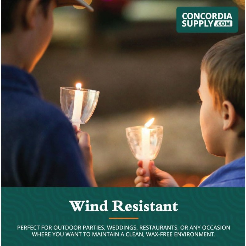 Concordia Supply Clear Shield Candle Drip Protectors - (Pack of