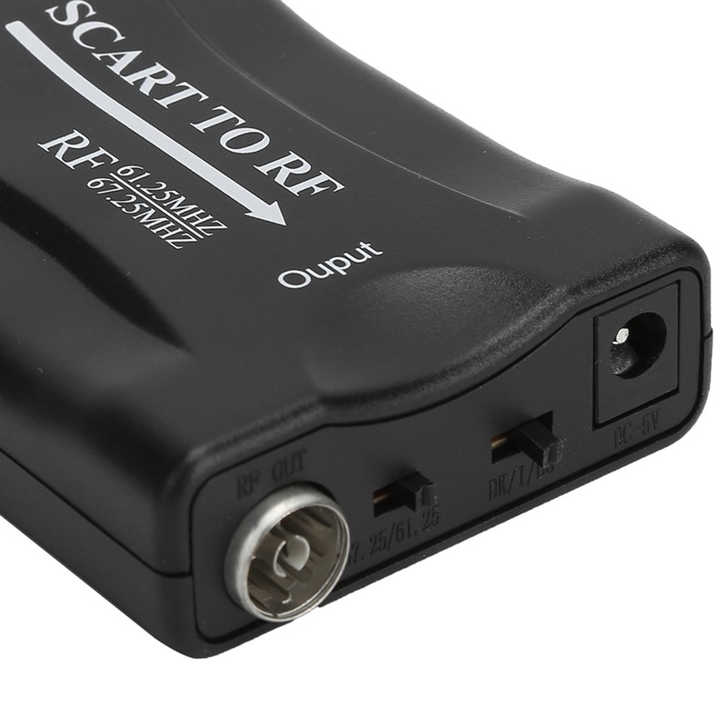 SCART to RF Converter Video Adapter RF 61.25mHz/ 67.25mHz Output