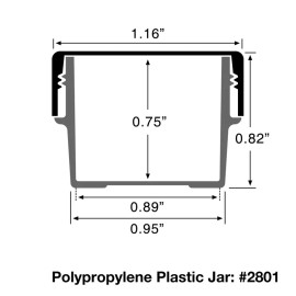 DecoJars 12 Pink Cap Lid #2801 Mini JARS Makeup Sample Container 1/8oz USA New DecoJars