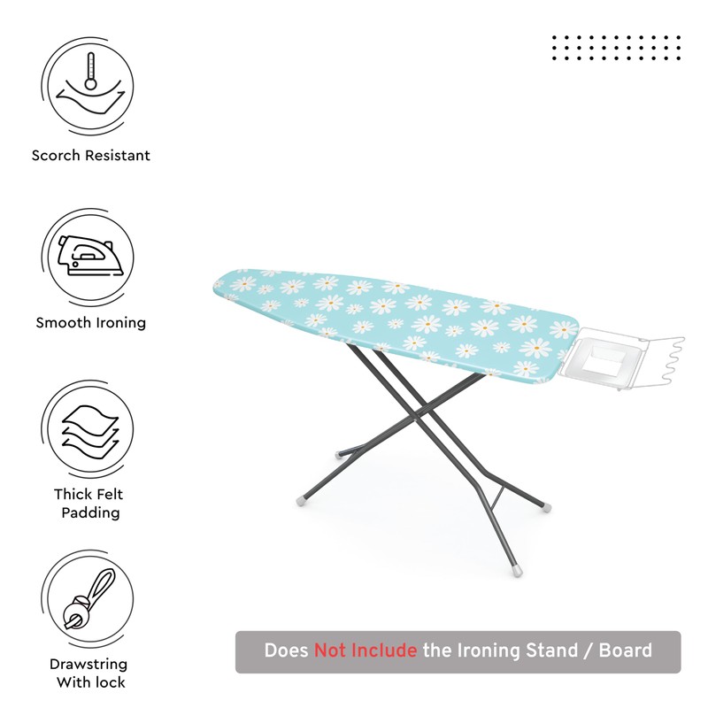 Encasa XO Ironing Board Cover and Pad 49"x18" - Thick