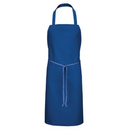 Chef Designs Men's Standard Bib Apron, Royal Blue, One Size
