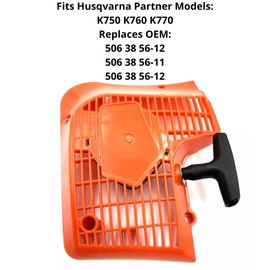 KINDZA Recoil Starter 506 38 56-13, 506 38 56-12, 506 38 56-11 Compatible with Husqvarna Partner K750 K760 K770 Concrete Saw OEM 506385613